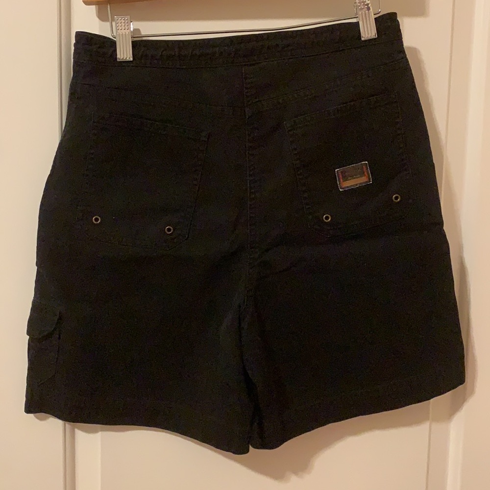 Lauren Ralph Lauren Cotton Black Cargo Utility Workwear Shorts - Picture 2 of 9